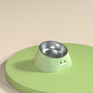 Dispensador de agua moderno de acero inoxidable para perros y gatos, fácil de limpiar, diseño antihumedad, cuenco de PP ecológico con patrón sólido OEM/ODM - Product Image 1