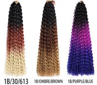Extensions de cheveux synthétiques bouclés Passion Twist raffinés de 18 pouces, couleur ombrée, pour tresses Passion Twist, pour femmes noires