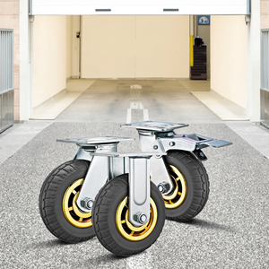 4/5/6/8 Zoll drehbares Lenkrad Überlegene Lenk bremse Elastischer Gummi Silent Castor Wheel Transport - Product Image 1