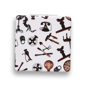 Hot Sale Small Gift <b>Rectangle</b> Shaped Pocket Portable Ladies Makeup PU Leather Compact <b>Mirror</b> - Product Image 2