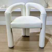 Chaise de salon de manucure de luxe léger, tabouret de maquillage crème tendance et minimaliste, chaise de salon de beauté, chaise de coiffeuse avec dossier pour chambre à coucher et maison