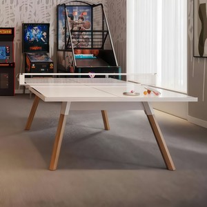 Table de tennis de table en bois en gros, taille standard professionnelle, table de <span class=keywords><strong>ping</strong></span>-<span class=keywords><strong>pong</strong></span> d'intérieur, équipement sportif de loisirs à domicile - Product Image 2