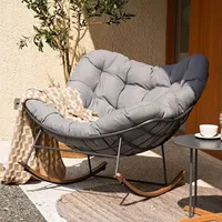 Mecedora para Patio y Sala de Estar para Todas las Edades, Cómodo Sofá de Lectura, Moderna y Acogedora Silla Mecedora de Descanso con Cojín