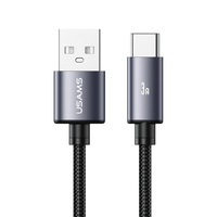 Kabel Pengisi Daya USAMS Terbaru Ready Stock Al-Alloy Tipe C 3A Fast Charger Kabel Usb C untuk Samsung Huawei iPhone