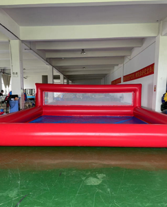 QIQU Aire de jeu gonflable géante commerciale en PVC thermosoudé de 0,9 mm d'épaisseur, durable, avec filet, pour volley-ball et jeux sportifs aquatiques - Product Image 2