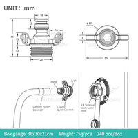 BSF024-JT-2 nouvelle connexion en laiton avec filetage externe pour accessoires/connecteurs d'entrée d'eau de caravane RV