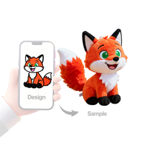 Jouets en peluche personnalisés mignons de koala et de renard de dessin animé avec rembourrage en coton PP, soulagement du stress, tailles personnalisées - Collection Aventure dans la forêt tropicale