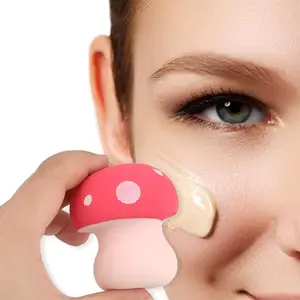 Éponge applicateur de fond de teint souple en forme de champignon de couleur personnalisée éponge de maquillage sans latex éponge cosmétique de beauté
