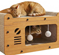 Modernes Umweltfreundliches Verstellbares Sicheres Extra-Großes Ovales Katzen-Kratzbrett Bett Rutschfeste Oberfläche Langlebiger Holz-Kratzpfosten