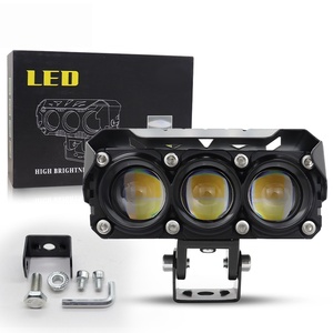 Phare avant à 3 LED, lumière de travail bicolore, étanche IP68, lampe de conduite, phare de moto à LED, remplacement pour voitures et camions - Product Image 1