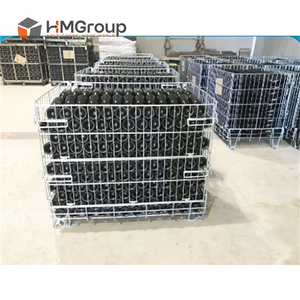 Conteneur de stockage et de transport portable en treillis métallique d'acier pour bouteilles de Bourgogne, pour entrepôt et manutention par chariot élévateur - Product Image 5