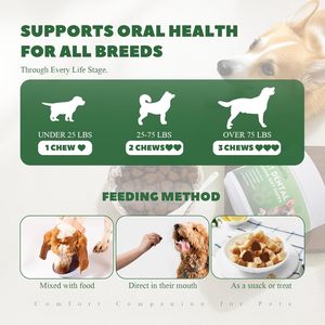 OEM/ODM Marca Privada: Masticables Dentales Blandos para Perros, Suplemento para la Salud Bucal con Mezcla Herbal Natural y Probióticos - Product Image 6