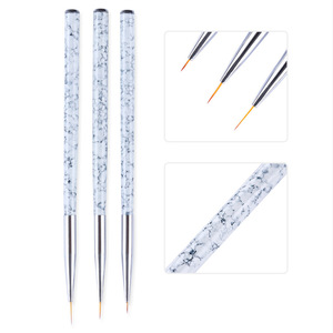 Ensemble de pinceaux liner en nylon 7mm 9mm 11mm avec manche en plastique pour nail art, stylos de dessin pour peinture gel et décoration de manucure - Product Image 5