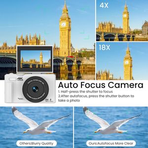 Fotoğraf için dijital kamera YouTube için 4K vcamera kamera <span class=keywords><strong>3</strong></span> "180 ° Flip ekran 18X dijital Zoom kompakt Retro kameralar - Product Image 5