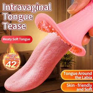 Игрушки для взрослых для пар: клиторальный стимулятор, вибратор-лизун, вибратор для точки G, вибратор-дилдо в форме розы, водонепроницаемый IPX5, 6 скоростей - Product Image 3