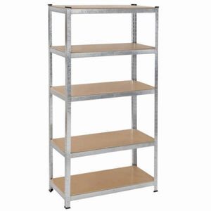 Boltless Metal <strong>Frame</strong> 5 Layer Warehouse Storage Rack Adjustable Shelf <strong>Stacking</strong> Racks Home Storage Shelving Garage Shelving - Product Image 3