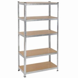 Boltless Metal Frame 5 Layer Warehouse Storage Rack Adjustable Shelf Stacking Racks Home Storage Shelving Garage Shelving