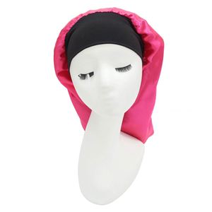 OEM ODM Soft Silky <b>Braid</b> Bonnets Design Your Own Logo Custom Long Satin Bonnet for Women Hair Care - Product Image 3