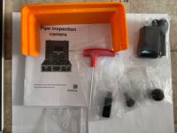 Endoscope industriel 14MM Caméra d'inspection des égouts étanche IP68 Câble de 20m Moniteur LCD 7 pouces Transmetteur 512Hz Zoom 8x 6 LED