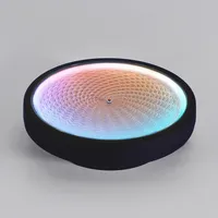 Robot de Peinture au Sable Automatique Miniature, Lampe de Nuit LED RGB Intelligente Simple à Alimentation CC, Ornement de Bureau DIY, Cadeau Technologique Créatif pour la Maison et la Chambre