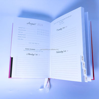 Carnet de notes personnalisé 2027 de notre usine chinoise, promotionnel, couverture rigide A5, reliure cousue avec intercalaires, journal et agenda