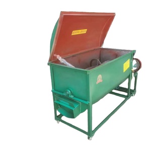 เครื่องผสมอาหารสัตว์ไฟฟ้าแนวนอน 1 ตันต่อชั่วโมง สำหรับวัว แกะ ข้าวโพด หญ้า อาหารสัตว์ โรงงานผลิตอาหารสัตว์สำเร็จรูปสำหรับร้านอาหาร แบบเม็ด - Product Image 1