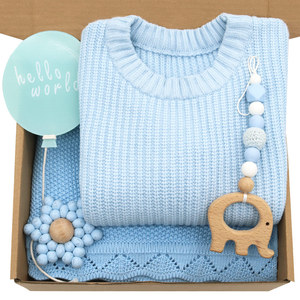 Kaiyue <span class=keywords><strong>2025</strong></span> Hot <span class=keywords><strong>Baby</strong></span> Gift Set recién nacido Wraps mamelucos Camisas Pantalones con lazo Swaddle muselina tela tejida manta de bebé - Product Image 5