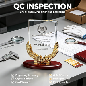 Plaque d'autorisation en cristal, Trophée <span class=keywords><strong>de</strong></span> réunion annuelle, Trophée <span class=keywords><strong>de</strong></span> <span class=keywords><strong>chambre</strong></span> <span class=keywords><strong>de</strong></span> <span class=keywords><strong>commerce</strong></span>, Personnalisation, Gravure créative, Commémoratif - Product Image 4