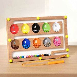 Jouets éducatifs personnalisés CPC CE pour enfants d'âge préscolaire, perles de comptage colorées, aimants, labyrinthe pour garçons et filles - Product Image 1