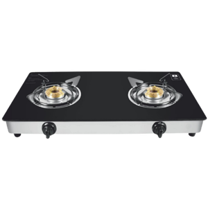 Glass Cooktop - 2 burner Glass Cooktop - 2 burner Frame - Stainless Steel Glass - 6MM Toughened Burners - Cast Iron Knobs - Product Image 3