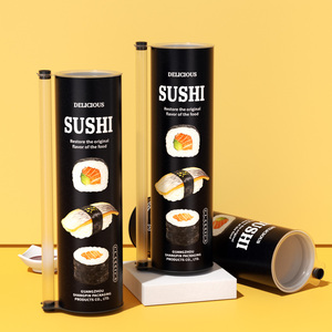 กล่องกระดาษทรงกระบอกแบบพับได้สำหรับใส่ซูชิ พิมพ์ลายได้ตามต้องการ เป็นมิตรต่อสิ่งแวดล้อม ใช้ได้กับอาหาร ปลอดภัยสำหรับบรรจุภัณฑ์ซูชิ - Product Image 6