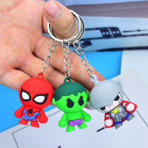 Khuyến Mại Anime Móc Chìa Khóa Cao Su PVC Phim Hoạt Hình Đáng Yêu Marvel Iron Man Spider Man Anh Hùng Keychain Túi Xách Trang Trí - Product Image 4