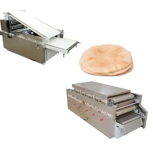 자동 Pitta 빵 성형 기계 인도 Naan 빵 기계 가스 오븐 아라비안 피타 빵 빵집