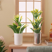 Jouets alimentaires miniatures, plantes en pot, plantes vertes, petits arbres, mini modèle 1:12, scène de bricolage pour maison de poupée, maison de poupée