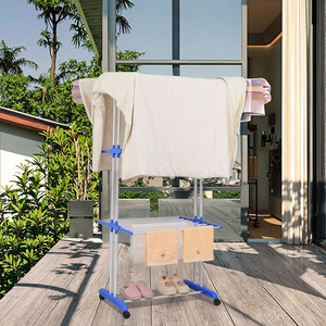 Séchoir à Linge Pliable Multifonctionnel à Trois Niveaux sur Pied de Type Ailes Papillon avec 19 <span class=keywords><strong>Tubes</strong></span>, Support Mobile d'Intérieur Vente en Gros - Product Image 5