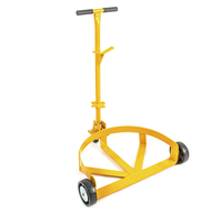 Chariot à fûts robuste avec cadre en acier, roues à profil bas, chariot à fûts en acier avec une tige pour tirer/ouvrir les fûts