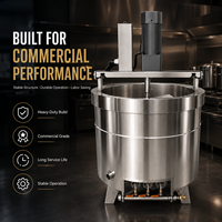 Marmite de cuisson professionnelle à gaz avec agitation automatique en acier inoxydable 304 pour restaurant