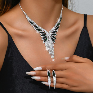 Latest Stylish <strong>Fashion</strong> Artificial Engagement Anniversary Party Rhinestone Wedding Bridal <strong>Jewelry</strong> <strong>Sets</strong> for Indonesian Women - Product Image 3