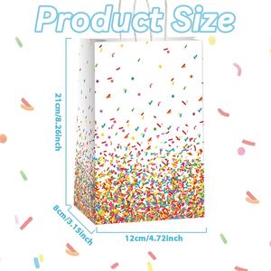 <b>Confetti</b> Sprinkle Donut Ice Cream Themed Paper Treat Goodie Candy <b>Bags</b> for Birthday Baby Shower <b>Wedding</b> Party Favors - Product Image 2