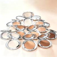 Poudre compacte OEM, fond de teint vegan, contrôle du sébum, imperméable, longue tenue, fini mat, palette de maquillage pour le visage, poudre pressée