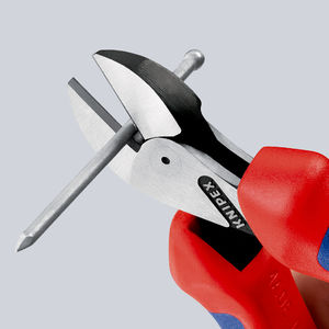 Knipex X-Cut Cortadores diagonales compactos de 160 mm, herramienta de corte multiusos industrial de alta fuerza de corte, mango suave rojo - Product Image 1