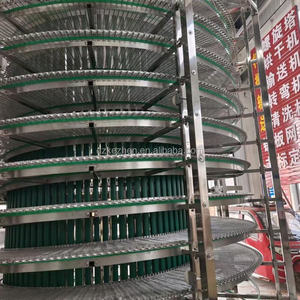 Çok katmanlı paslanmaz çelik Spiral kule konveyör bant otomatik pişirme soğutma gıda kaldırma Spiral konveyör hattı ile örgü kemer - Product Image 2