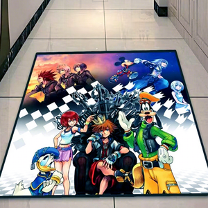 Alfombra de suelo 3D de <span class=keywords><strong>Manga</strong></span> de Anime, alfombrilla de puerta de tarjeta de juego personalizable con altura de pila de felpa hecha a máquina, manta de área de marca colorida - Product Image 1