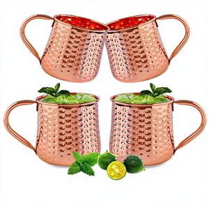 UNISWEET Tazze Classiche Fatte a Mano per Moscow Mule, Bevande Fredde, Cocktail, Birra, Vino, Feste e Bar - Product Image 1