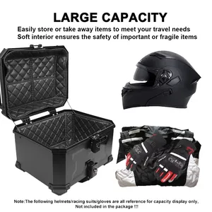 Maleta Superior Universal para Motocicleta de 45L, Caja Trasera para Casco, Compatible con <span class=keywords><strong>BMW</strong></span>, <span class=keywords><strong>VOGE</strong></span>, HONDA, Yamaha, Suzuki, Kymco - Product Image 4