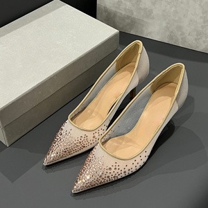 Zapatos de Tacón Alto de Cuero de Diseño de Lujo para Mujer, Sandalias de Verano con Punta en Pico, Zapatos de Alta Calidad - Product Image 1