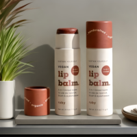 Tube de baume à lèvres personnalisé avec logo, fait main, écologique, recyclable, biodégradable, emballage en carton pour bâtonnets de déodorant à poussoir