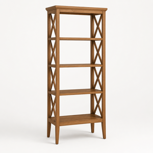 Elegant Contemporary <b>Solid</b> Pine <b>Wood</b> <b>Bookcase</b> Rack for Home Office Living Room for Bedroom Dining Room Kitchen Furniture - Product Image 2
