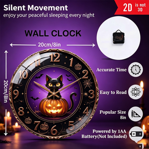 Orologio da Parete in Acrilico 'Happy Hanukkah' 25cm, Design Menorah, Silenzioso - Product Image 5