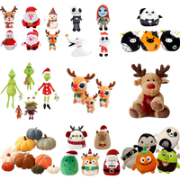 TERSEDIA Grosir Boneka Natal Grinch Elf Mainan Hewan Boneka Monster Hijau Super Lembut Isian Kapas PP